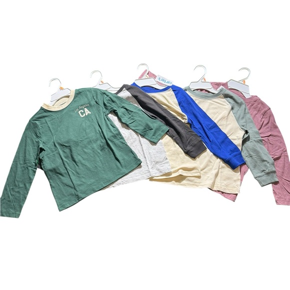 Carter's Other - Lot of 5 Carter’s Long Sleeve Tees Size 6-7 NWT